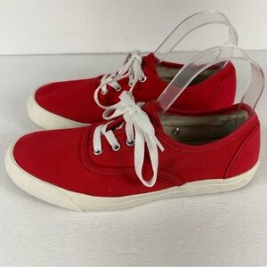 Pro keds Red Canvas Sneakers with White Laces 8